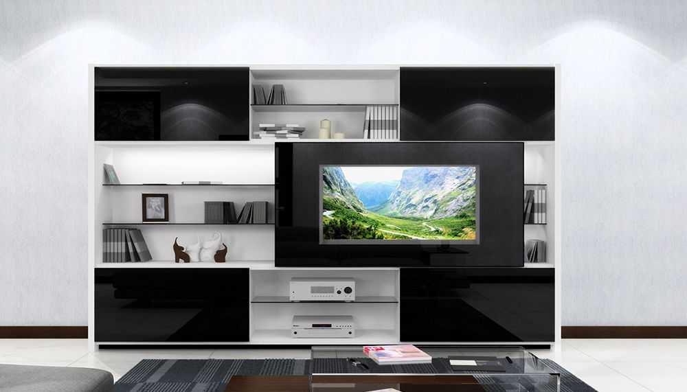 Полки над телевизором в гостиной: фото, как разместить открытые и закрытые варианты