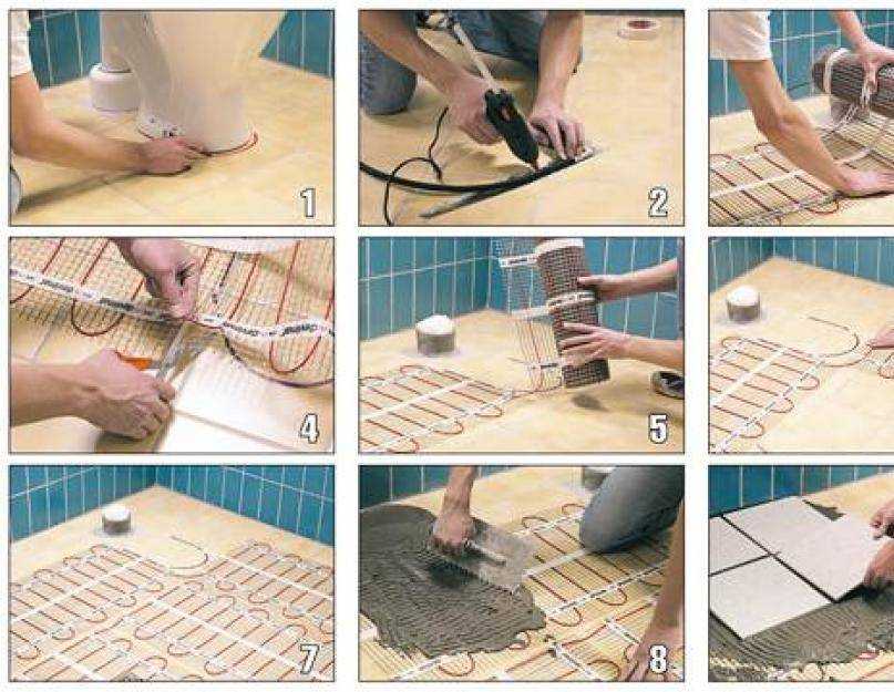 Как уложить теплый пол под плитку: монтаж электрического пола своими руками, как укладывать, как сделать, как положить, как сделать укладку, как установить кабельный пол, фото и видео