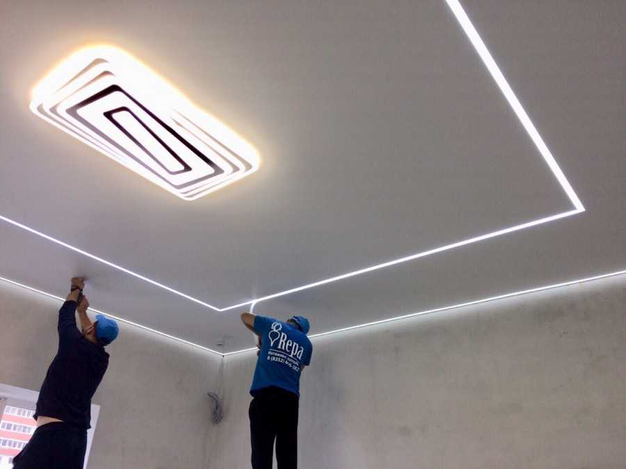 Натяжной светящийся потолок – это прекрасное дополнение любого интерьера Какие существуют световые и светопрозрачные конструкции Как их монтировать Как работать со светодиодной лентой