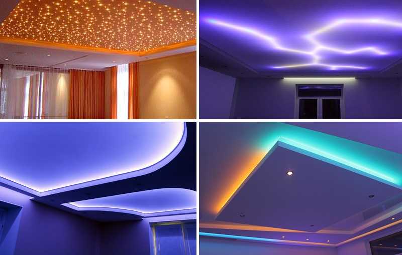 Светодиодная лента на потолок: тонкости монтажа, схемы подключения. 118 фото красивого оформления потолка светодиодной лентой!