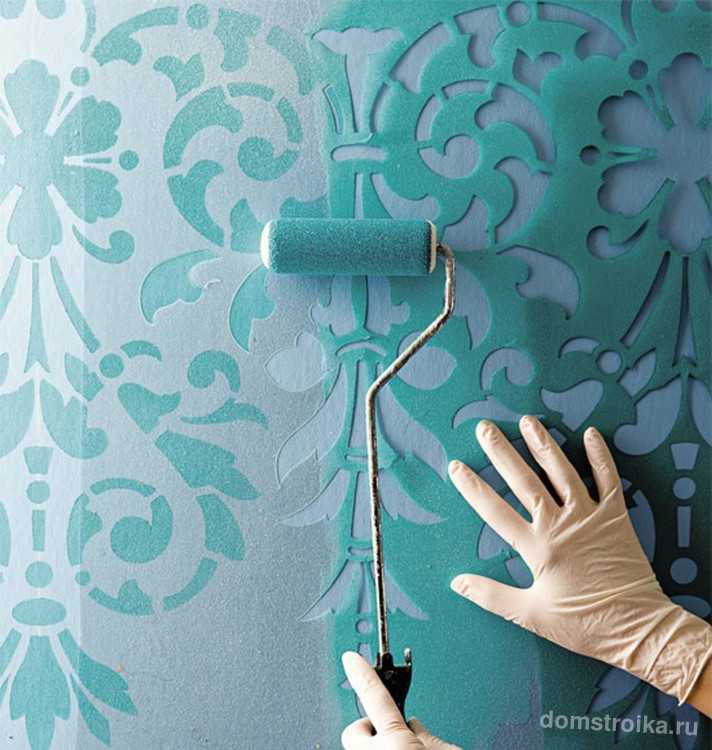 Комбинированная покраска стен в два цвета