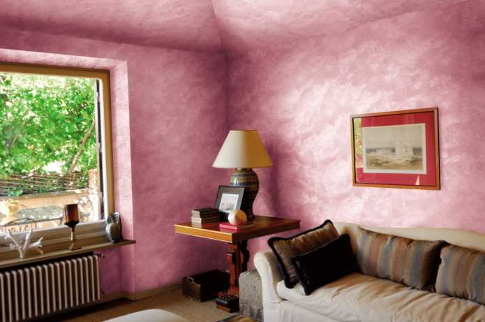 Декоративная краска для стен: особенности применения - 24 фото