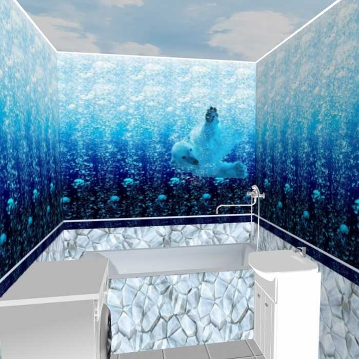 Интерьер дизайн ванны пластиковыми панелями