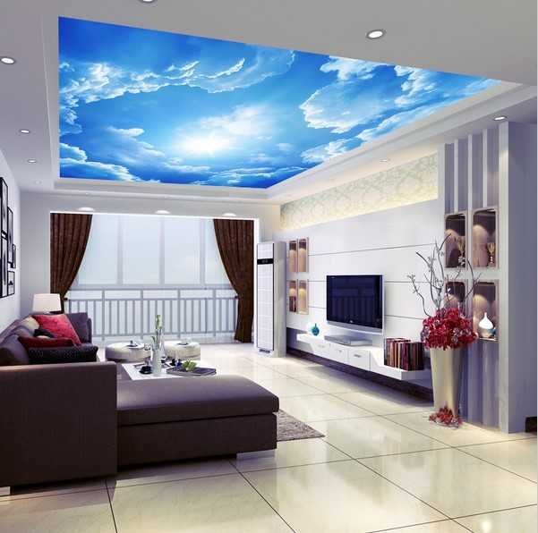 Потолок «небо» (44 фото): варианты с рисунком облаков, модели в виде голубого неба в дизайне интерьера