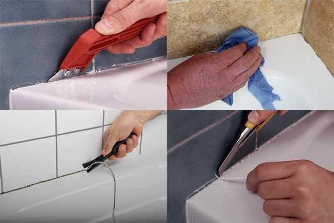 Как удалить герметик с плитки в ванной: особенности использования, способы очистки, меры предосторожности