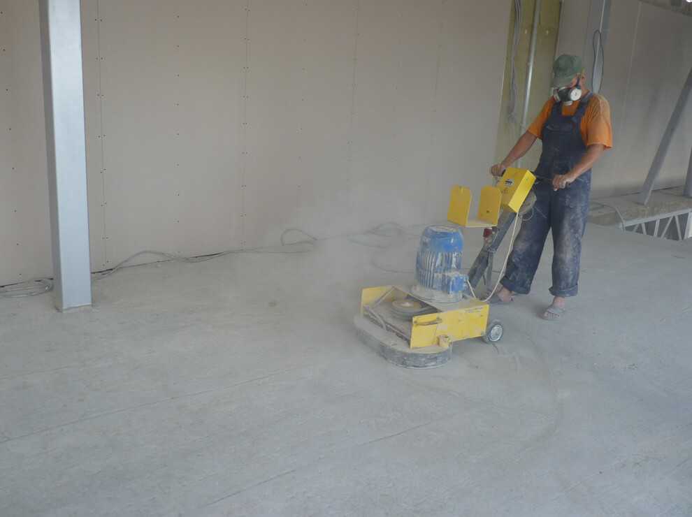 Шлифовка бетона своими руками: методы, технология, этапы работ