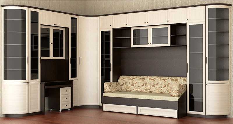 Модульные шкафы для гостиной, каких типов бывают, их плюсы и минусы