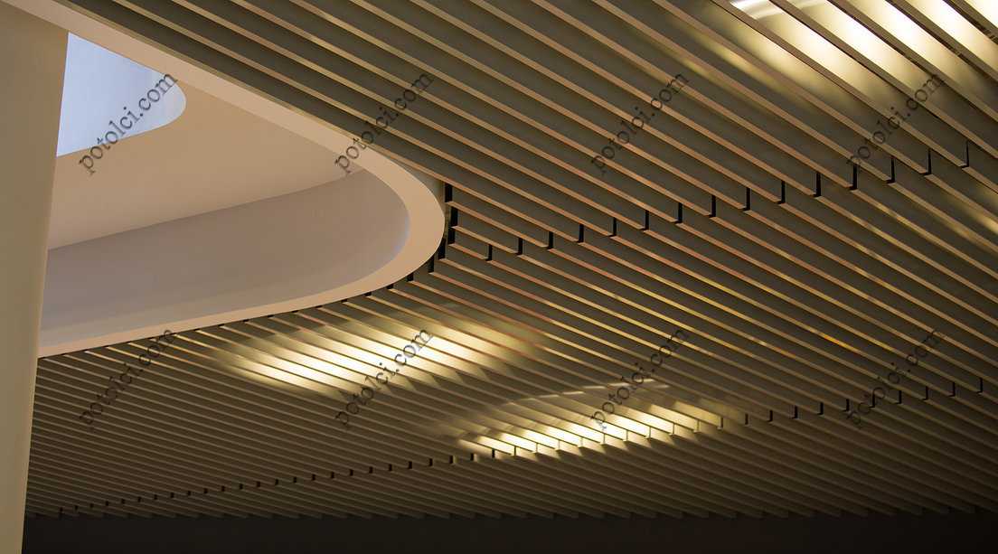 Реечный потолок алюминиевый албес: применение