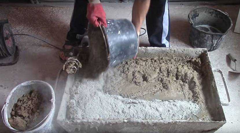 Как приготовить цементный раствор
