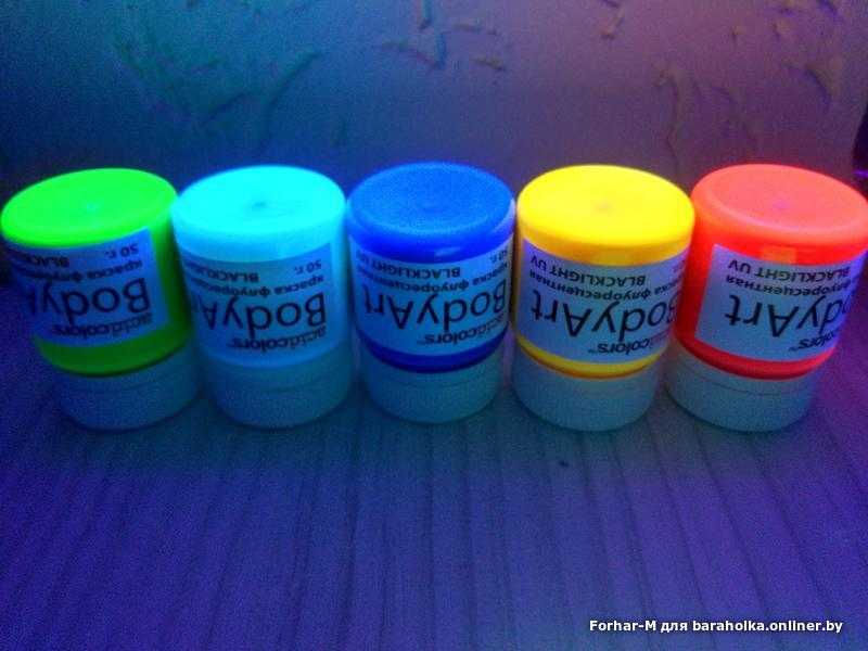 Разновидности и особенности светящихся флуоресцентных красок