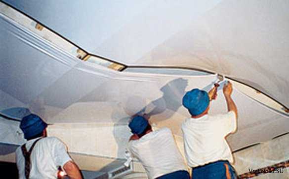 Как снять натяжной потолок: частичный демонтаж, демонтаж, видео